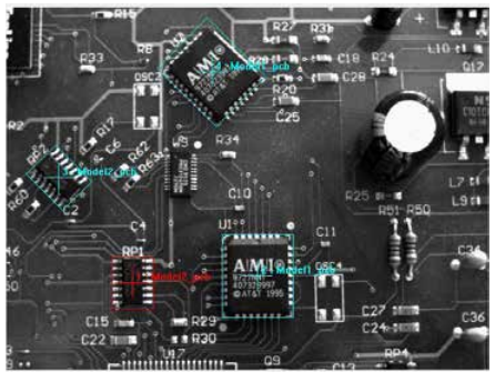 Multiple areas of this printed circuit board can be scanned at once